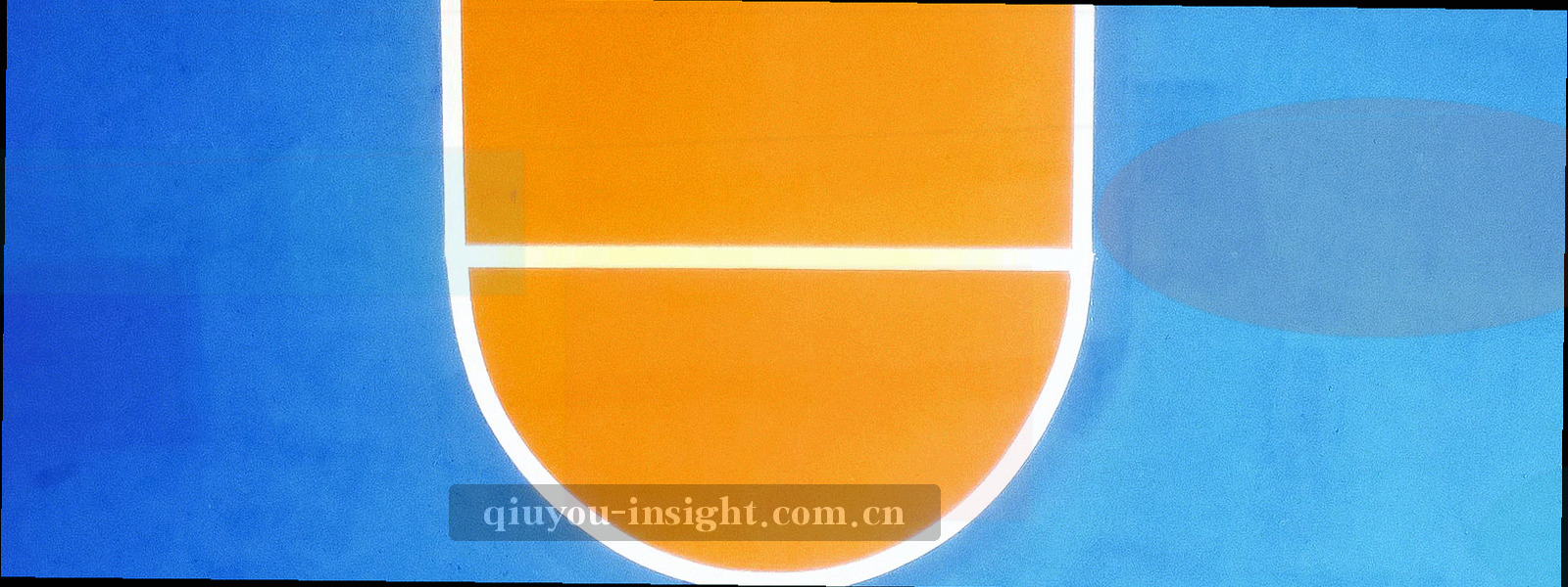 深绿草皮上白色球场标线交汇处的纹理特写，画面抽象无文字